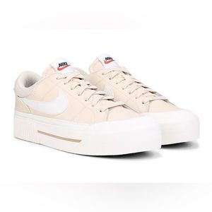 Nike Women’s Court Legacy Lift Platform Sneaker, Size 9, Pearl White